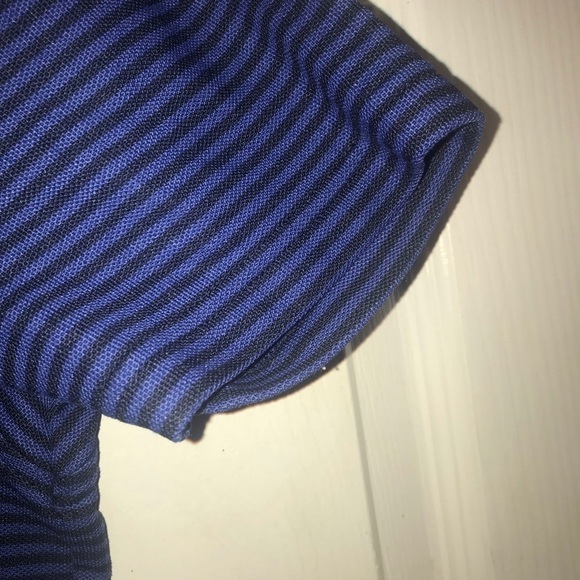 MEN’S Uniqlo blue stripped polo shirt - Picture 4 of 7